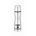 Curved Stainless Steel Thermal Bottle (15 Oz.)